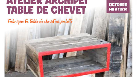 Atelier Archipéi - Fabrique ta table de chevet